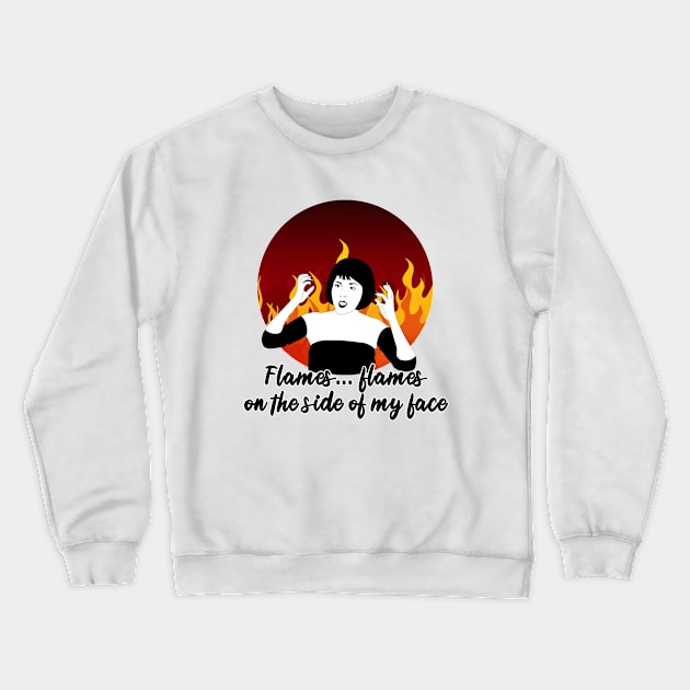 flames flames Crewneck Sweatshirt by aluap1006